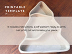 Christmas Tree Plate Pottery Template: Slab Building Pattern (PDF)