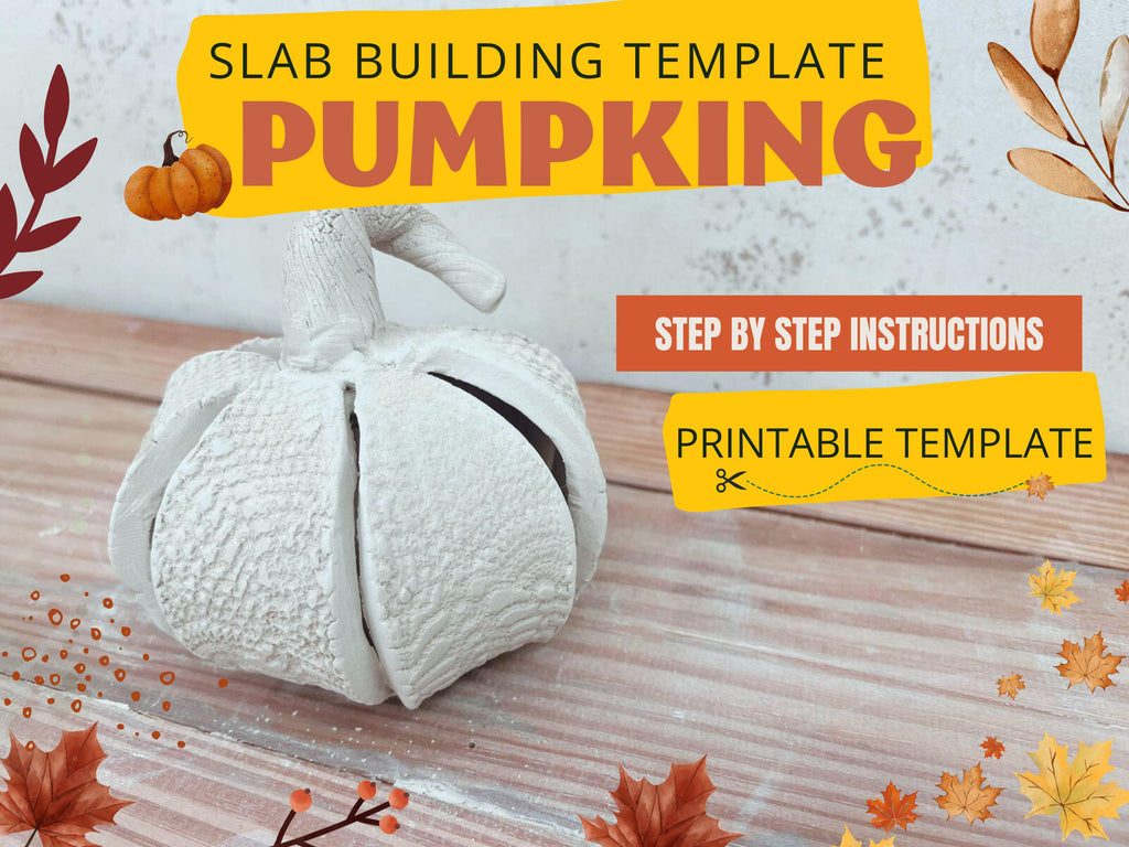 Ceramic Pumpkin Pottery Template: Halloween DIY Slab Building (PDF Pattern)