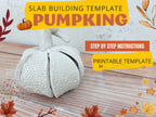 Ceramic Pumpkin Pottery Template: Halloween DIY Slab Building (PDF Pattern)