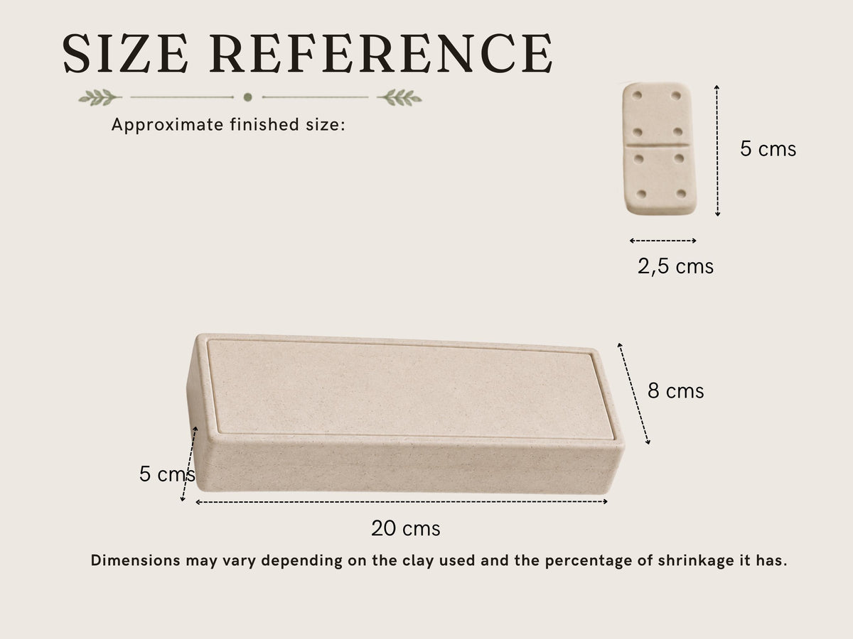 Domino Set Pottery Template: Slab Building PDF ceramic template  (Instant Download)