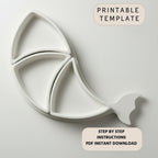 Snack tray Pottery Template: Slab Building Pattern (PDF)