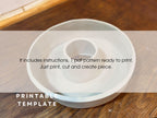 Bundt Cake Pan Pottery Template
