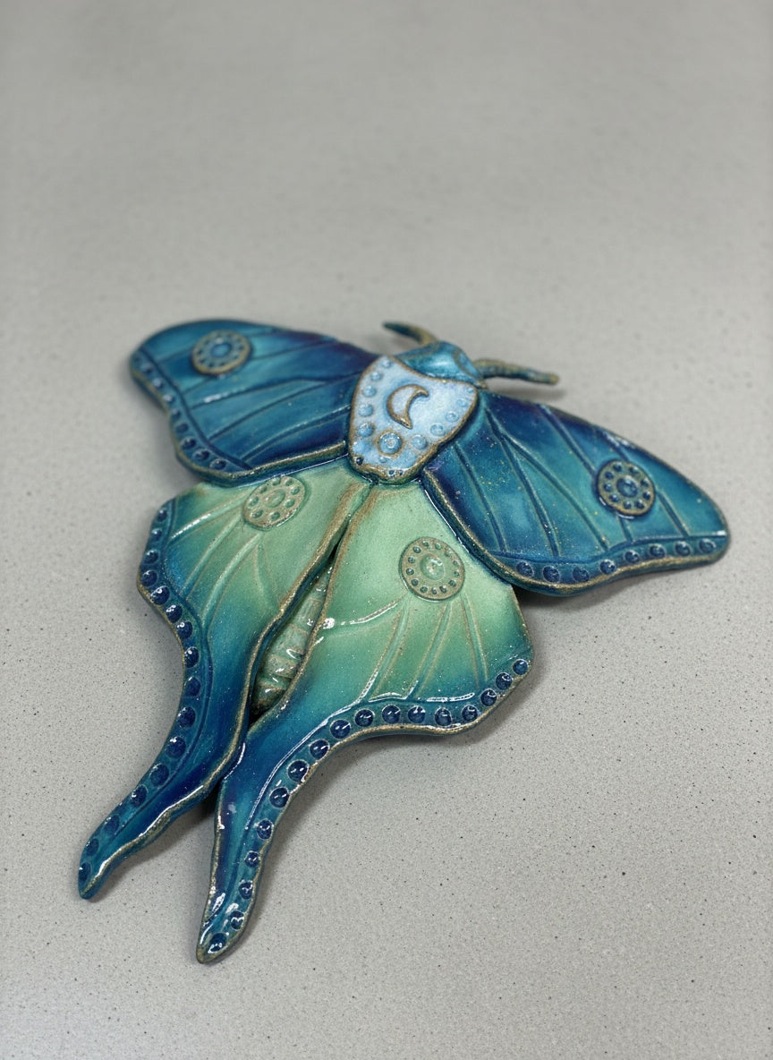Luna Moth Pottery Template