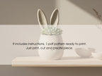 Bunny Planter Template - DIY Slab Building PDF Pattern for Handbuilt Rabbit Planter