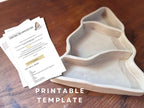 Christmas Tree Plate Pottery Template: Slab Building Pattern (PDF)