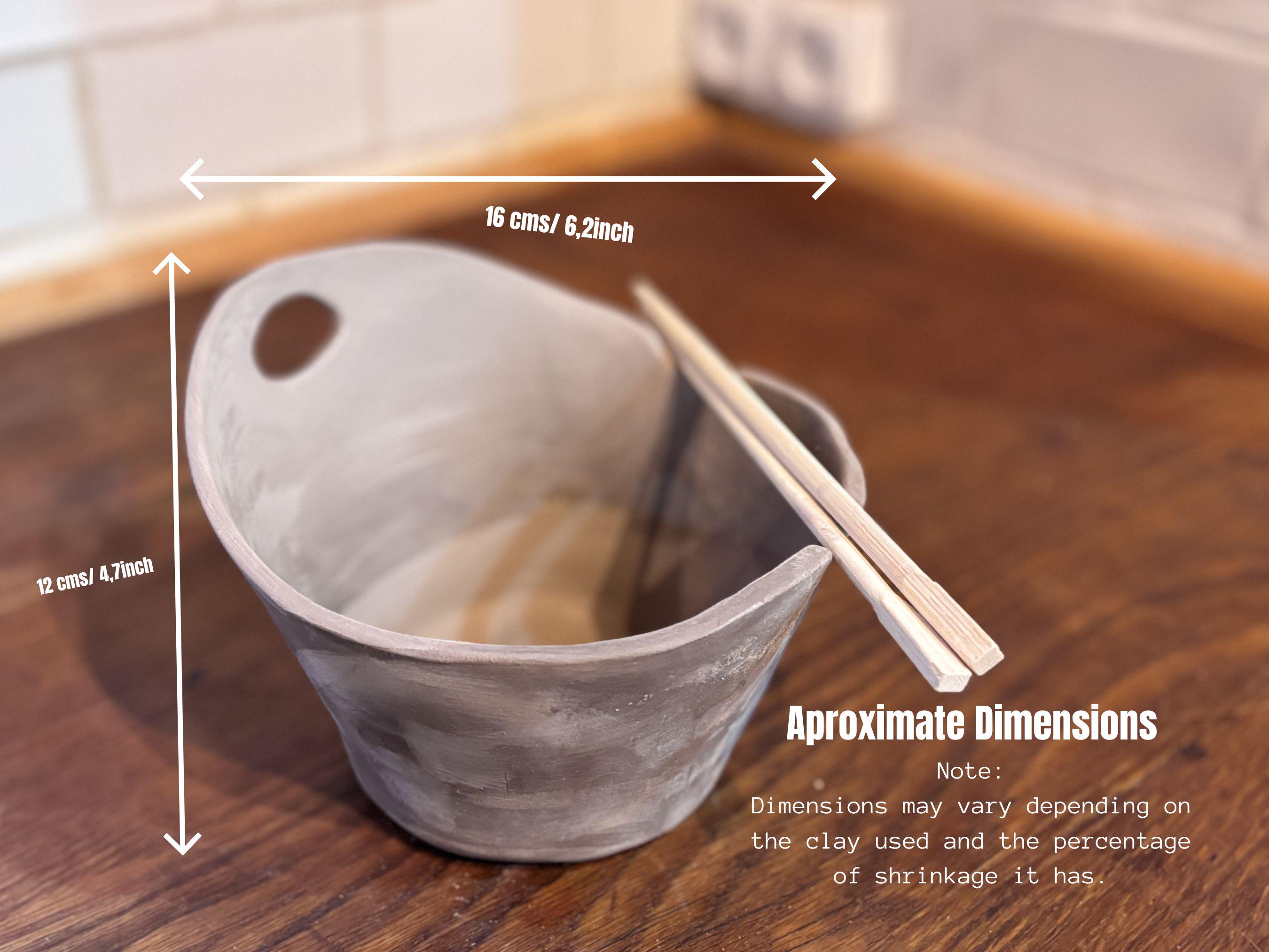Ramen Bowl Pottery Template with Chopsticks Rest (PDF Pattern)