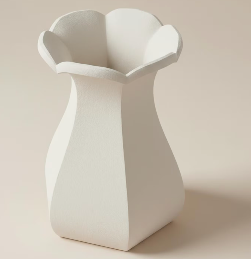 Tall Flower Vase Slab Building Template: DIY Pottery Pattern (PDF)