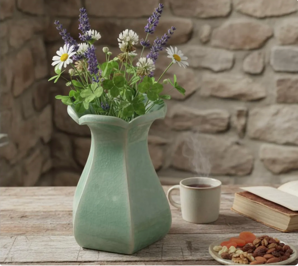 Tall Flower Vase Slab Building Template: DIY Pottery Pattern (PDF)