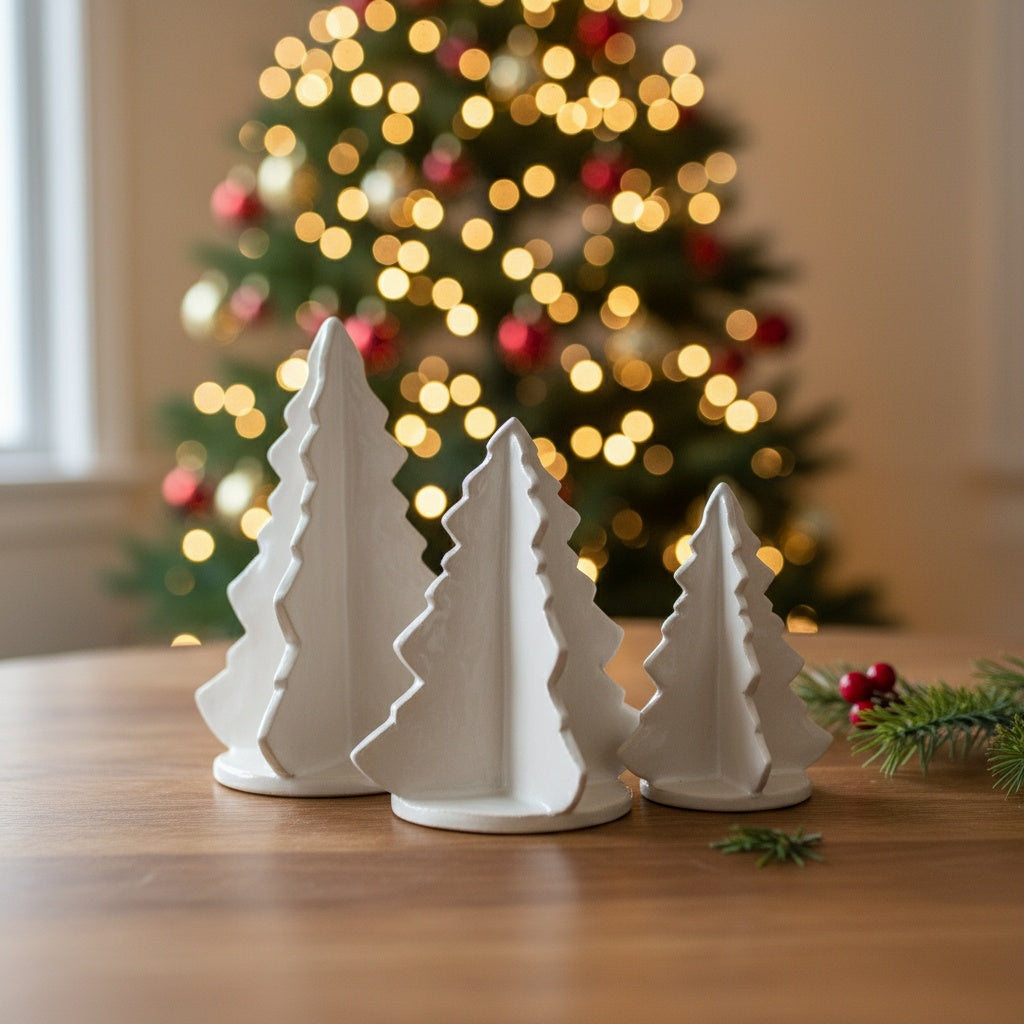 Christmas Tree Pottery Template: DIY Ceramic Decor (PDF Pattern)