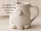 Gnome Mug Pottery Template | Cozy Autumn large Coffee Mug (PDF Download)