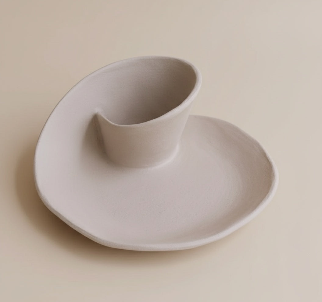 Pottery template for slab building a chips and Dip Bowl Template - DIY Ceramics Craft