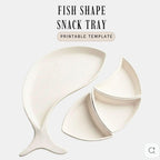Snack tray Pottery Template: Slab Building Pattern (PDF)