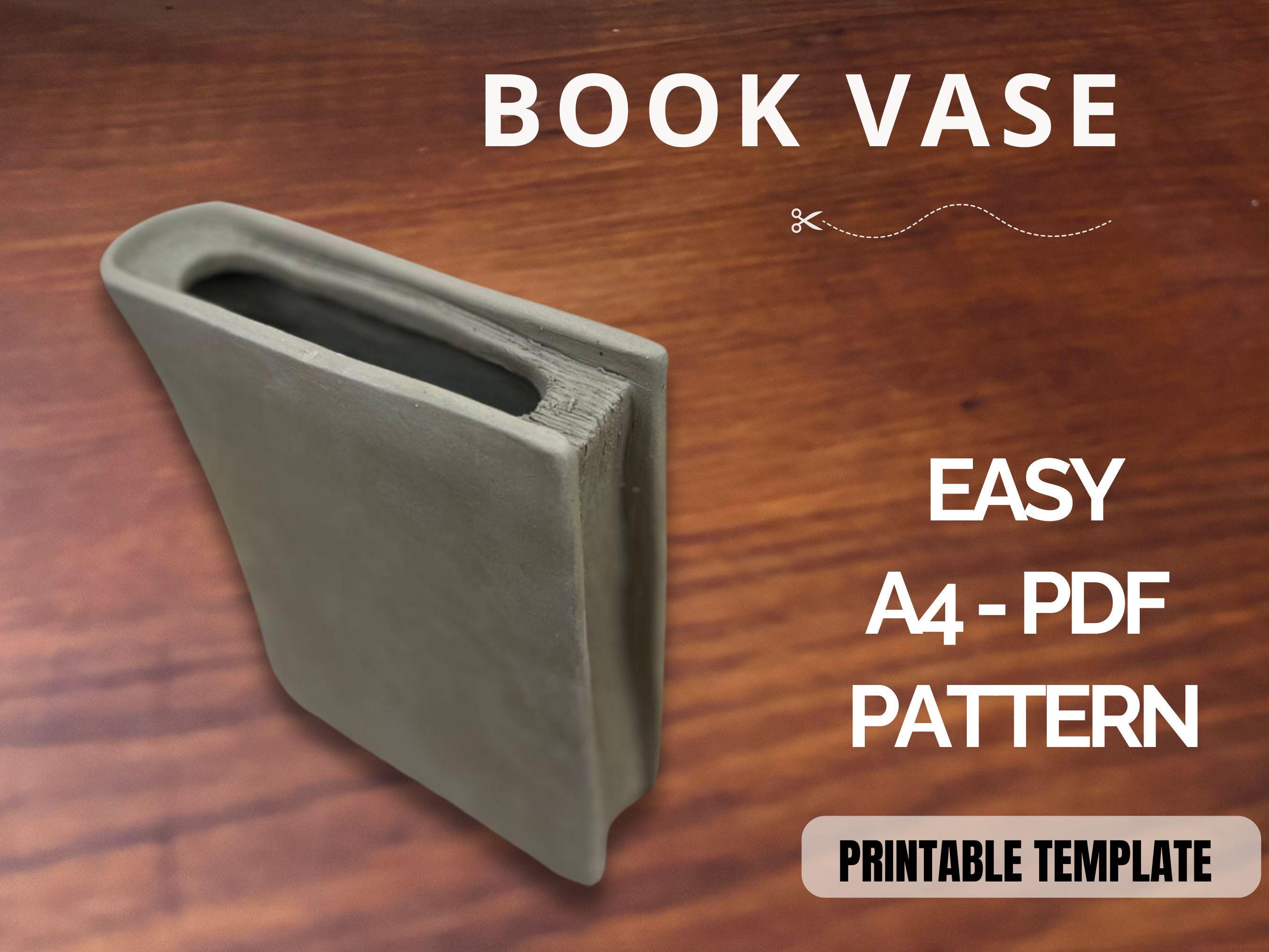 Book Vase Pottery Template: Slab Built DIY Pottery Tool (PDF Pattern)