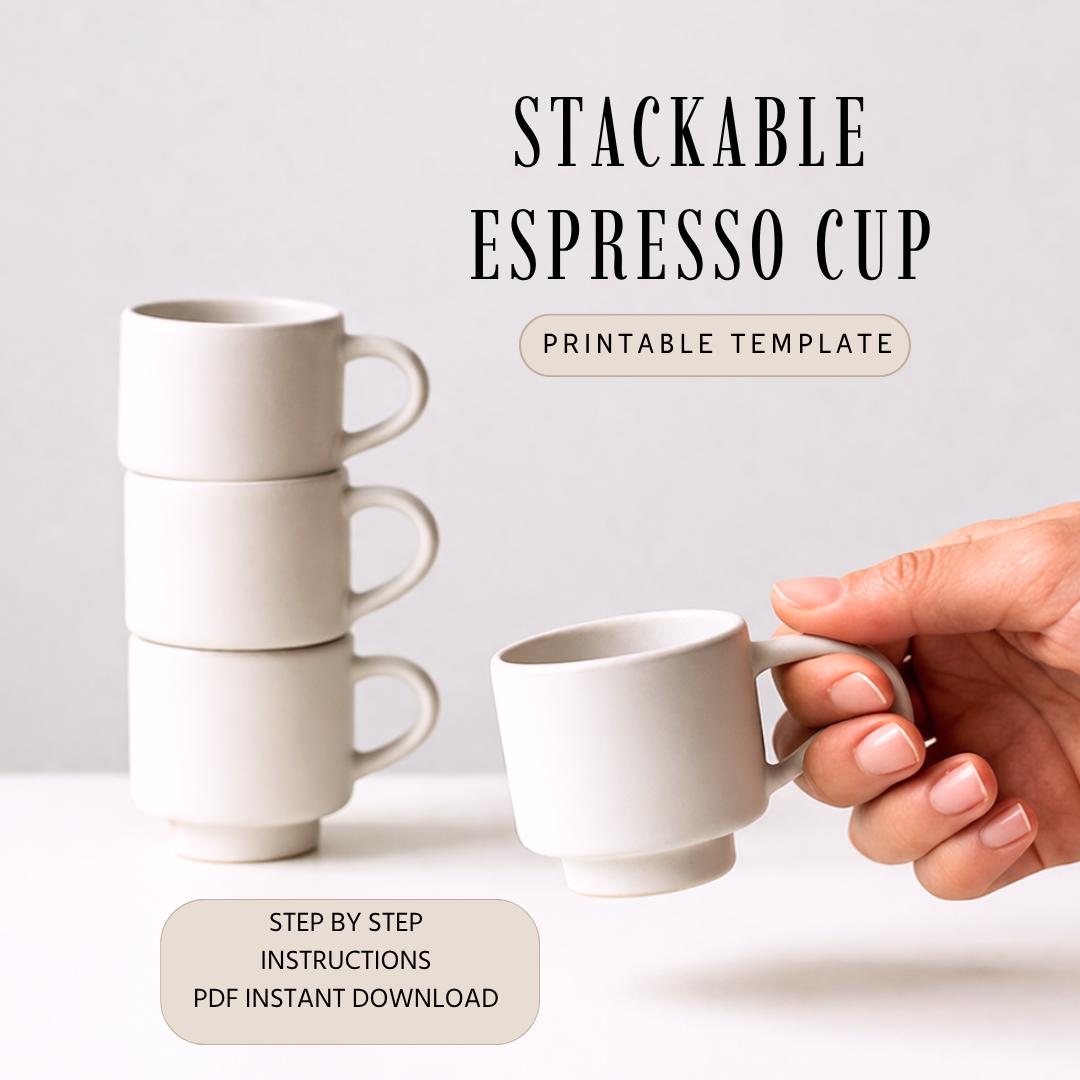 Stackable Espresso Mug template |