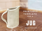 Pottery Jug Slab Building Template: DIY Ceramic Pitcher (PDF Pattern)