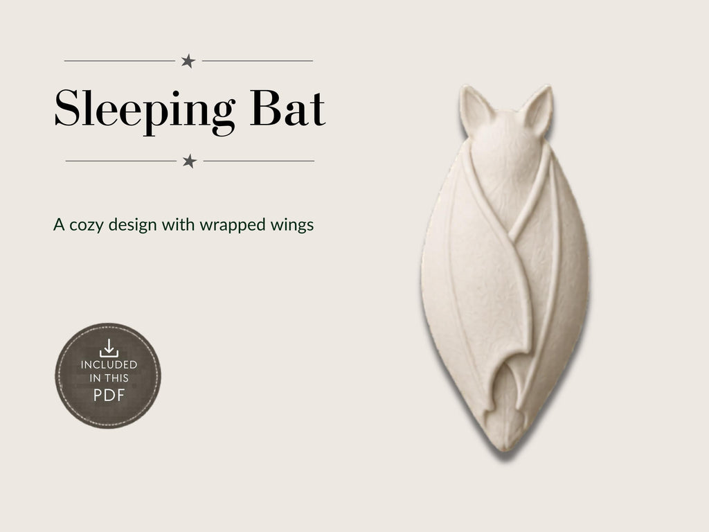 Bat Pottery Template | 3 PDF diferent Designs | Slab Building Pattern | Halloween ceramic template