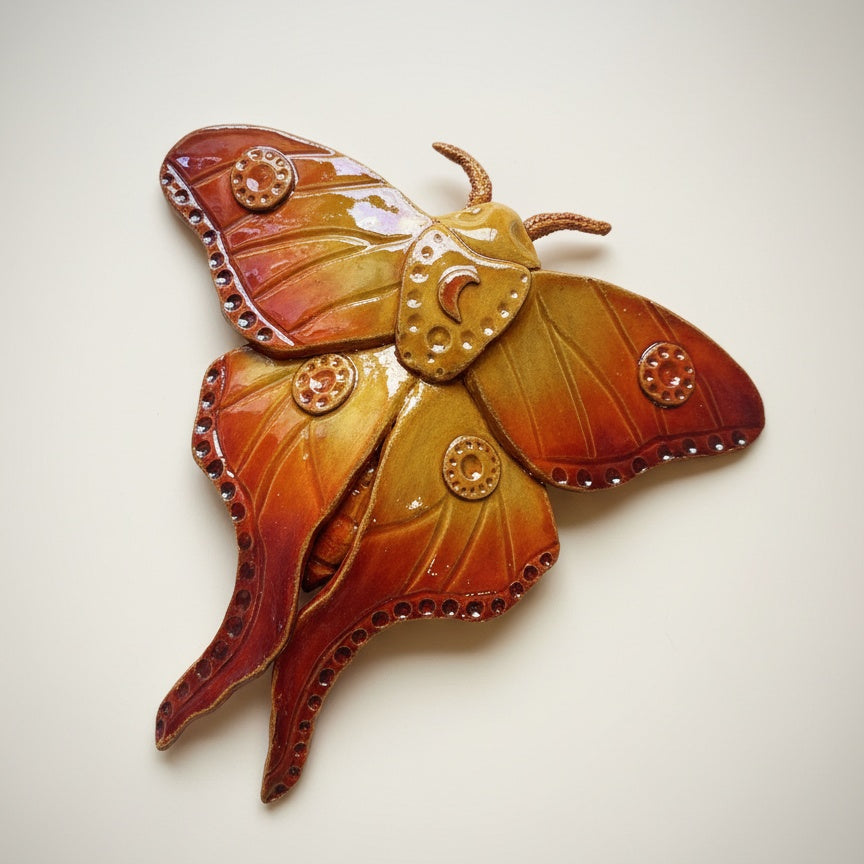 Luna Moth Pottery Template