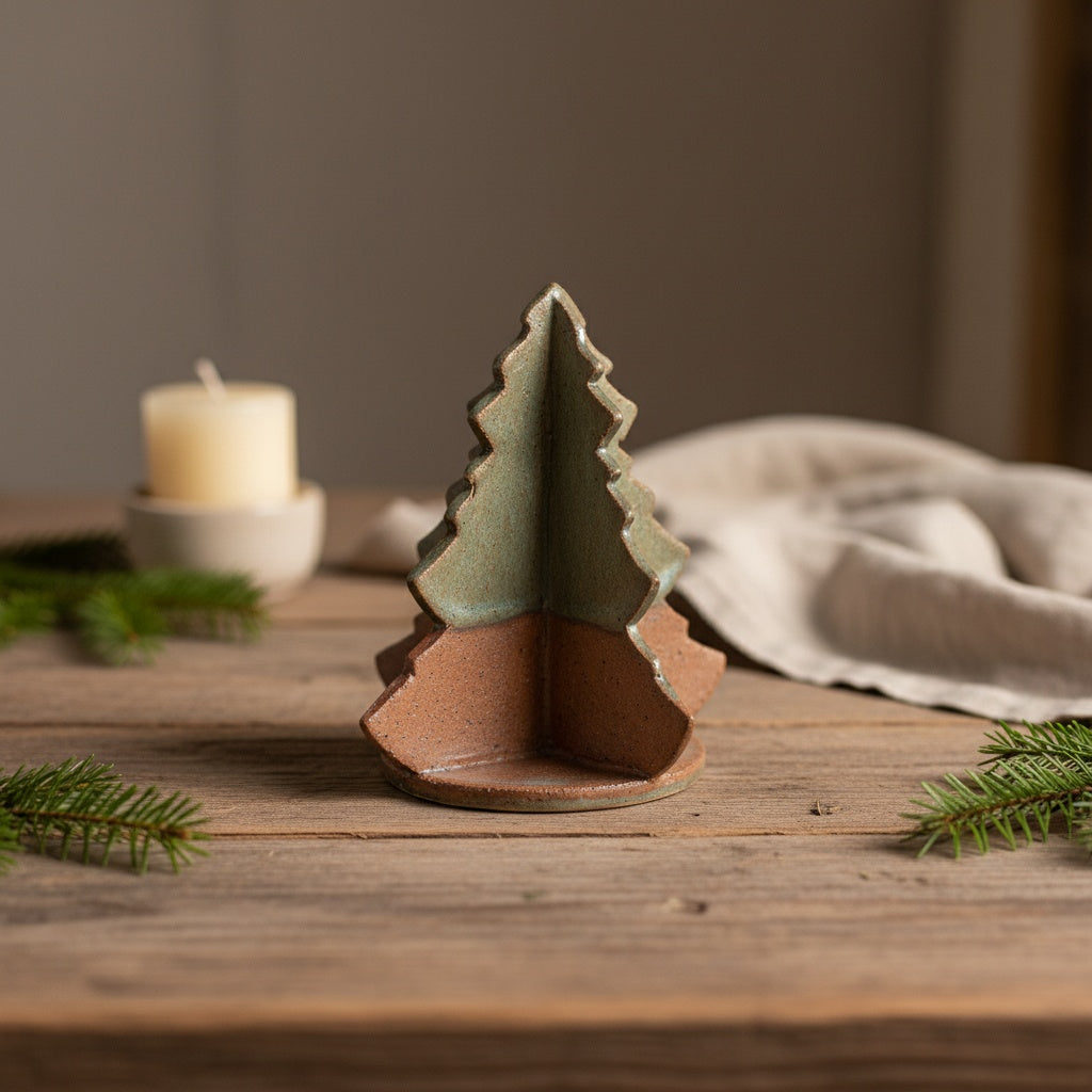 Christmas Tree Pottery Template: DIY Ceramic Decor (PDF Pattern)