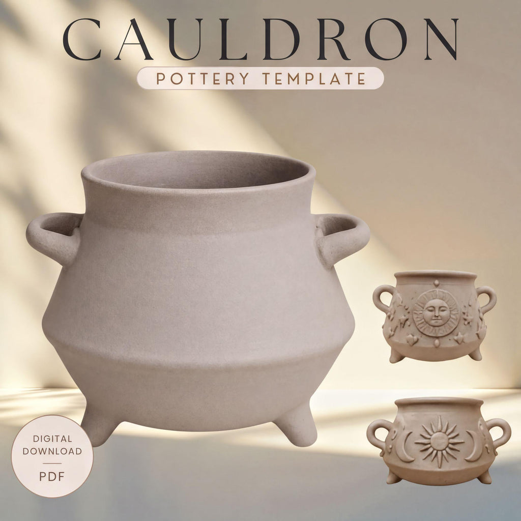 a pottery template for a Cauldron, which is a type of pottery used for casting spells or performing magical rituals.