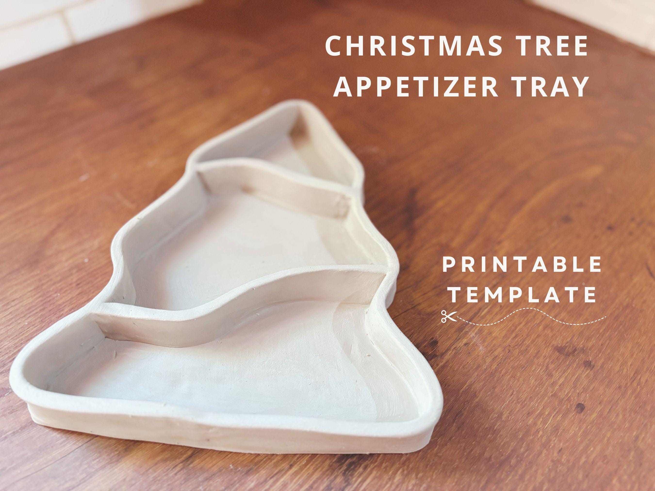 Christmas Tree Plate Pottery Template: Slab Building Pattern (PDF)