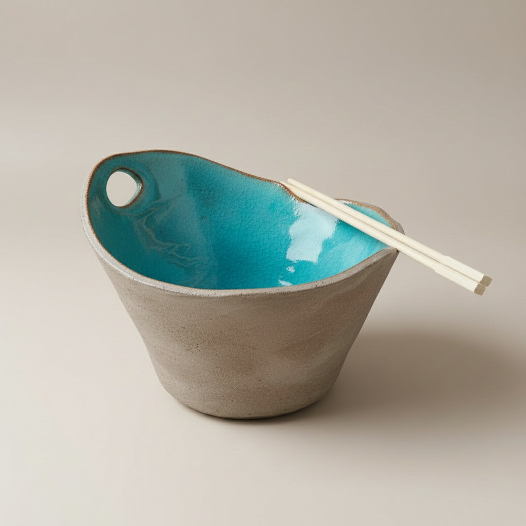 Ramen Bowl Pottery Template with Chopsticks Rest (PDF Pattern)