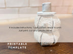 Snowman Pottery Template: Christmas Ceramic Ornaments Slab Building (PDF Pattern)