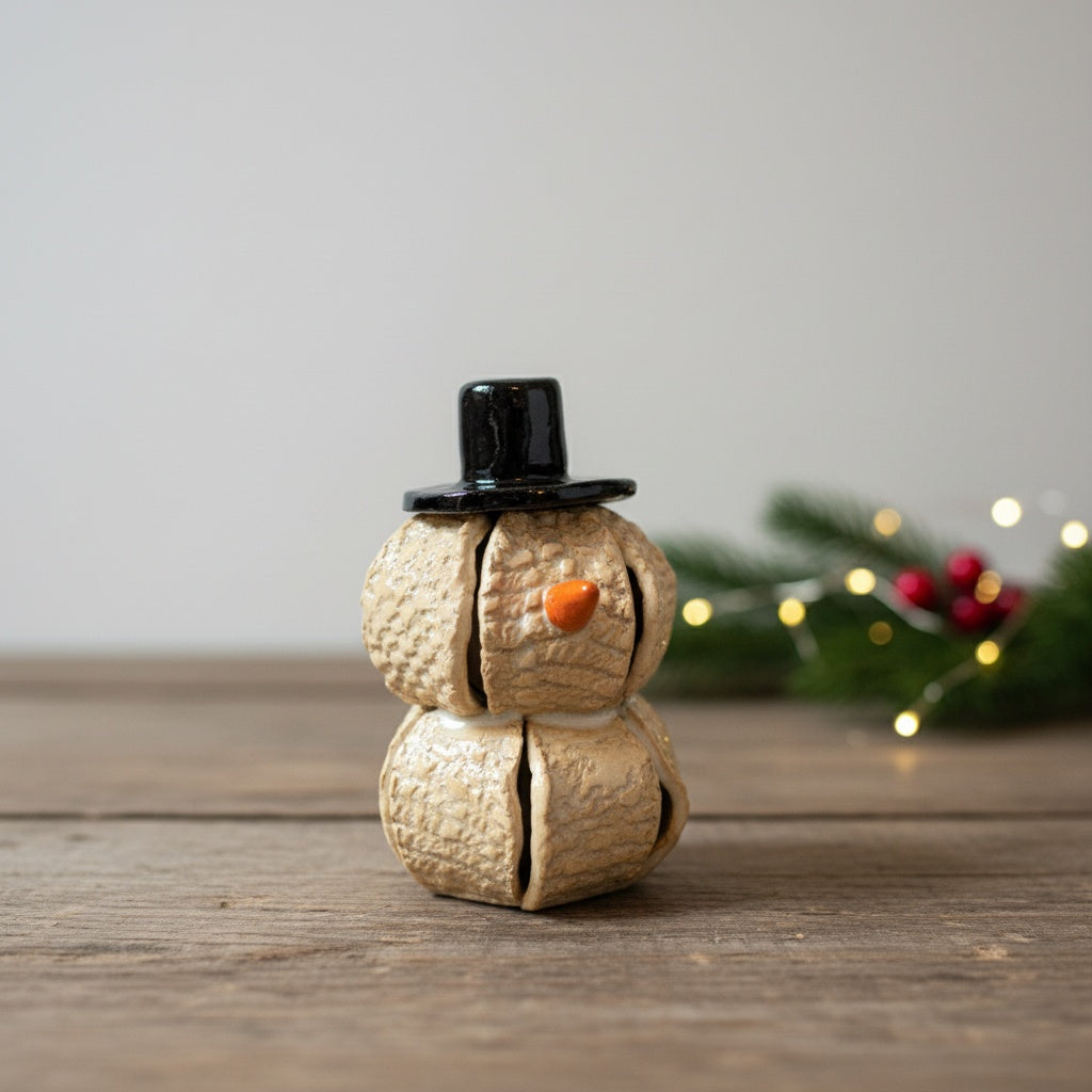 Snowman Pottery Template: Christmas Ceramic Ornaments Slab Building (PDF Pattern)