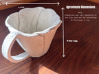 Flower Mug Pottery Template: Slab Building PDF Pattern