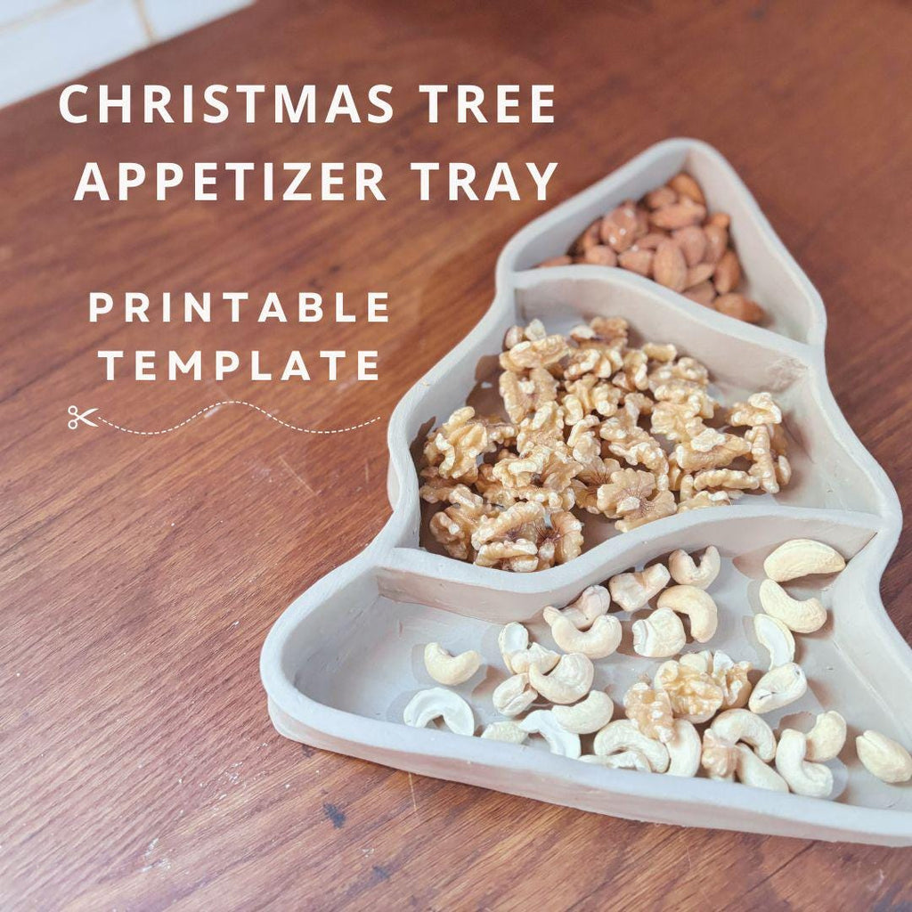 Christmas Tree Plate Pottery Template: Slab Building Pattern (PDF)
