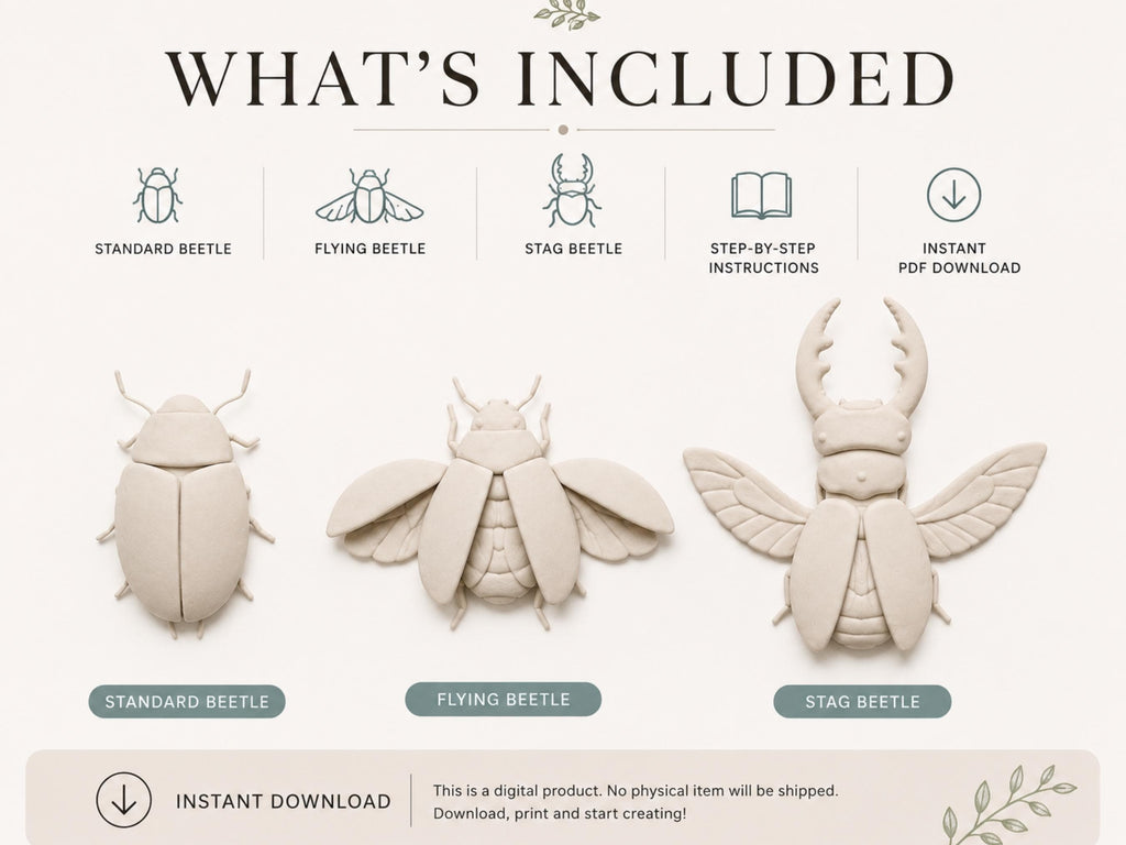 The image is a collage of three different types of insects: a standard beetle, a flying beetle, and a stag beetle.