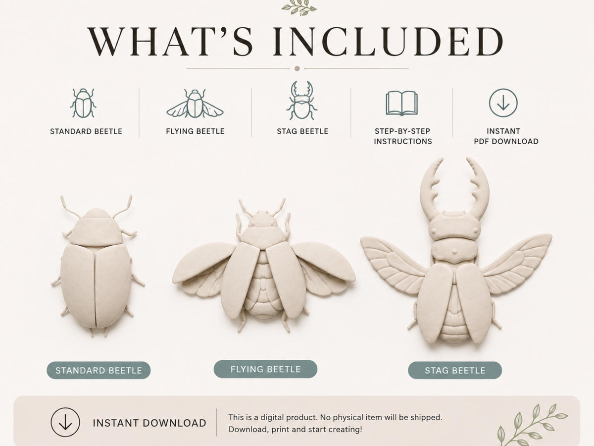 The image is a collage of three different types of insects: a standard beetle, a flying beetle, and a stag beetle.