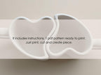 Pottery Mug Template | Valentine Couple Slab Building PDF Pattern