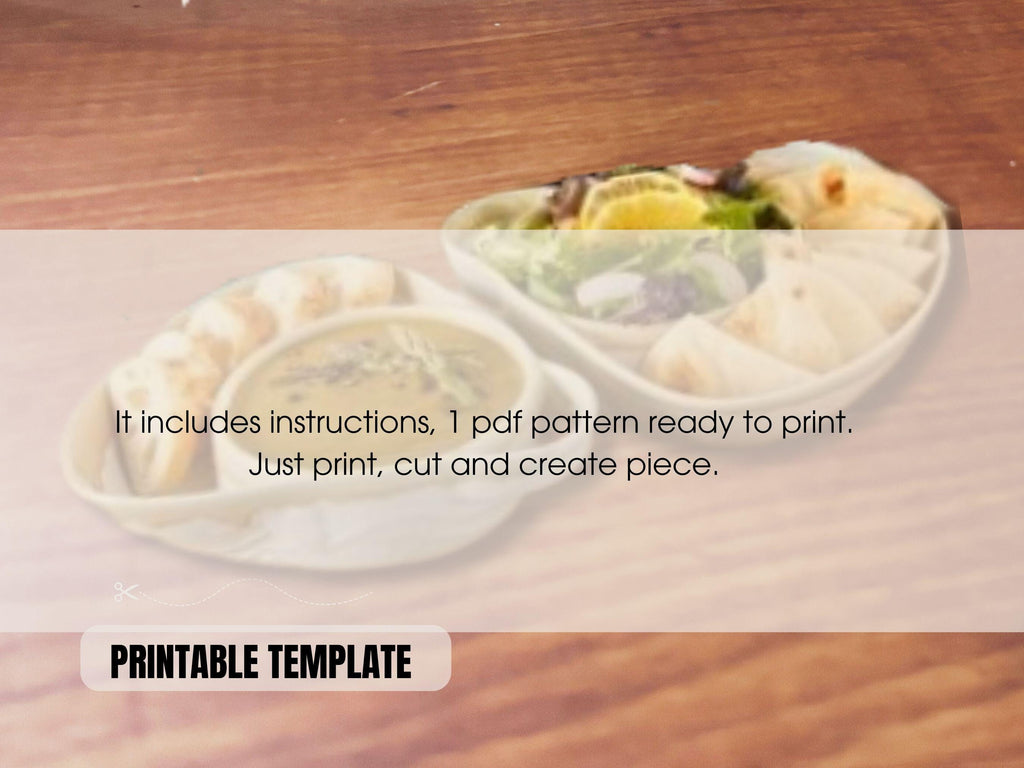 Pottery Bowl Template with Handle: Ceramic Slab Building Pattern (PDF Download)