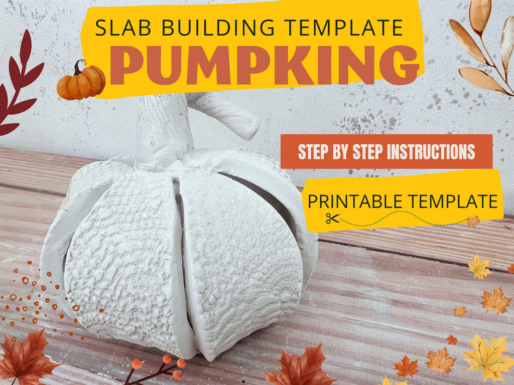 Ceramic Pumpkin Pottery Template: Halloween DIY Slab Building (PDF Pattern)