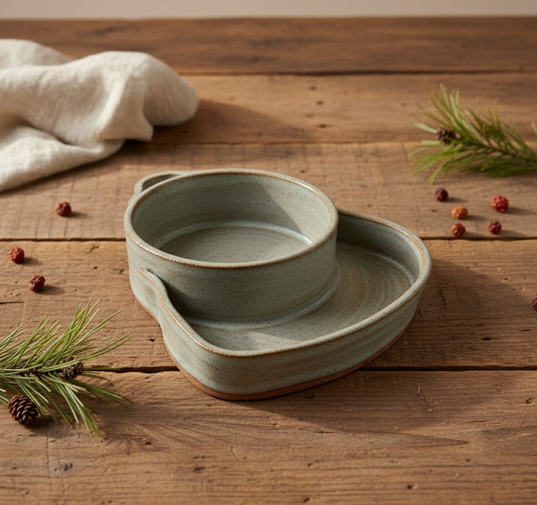 Pottery Bowl Template with Handle: Ceramic Slab Building Pattern (PDF Download)
