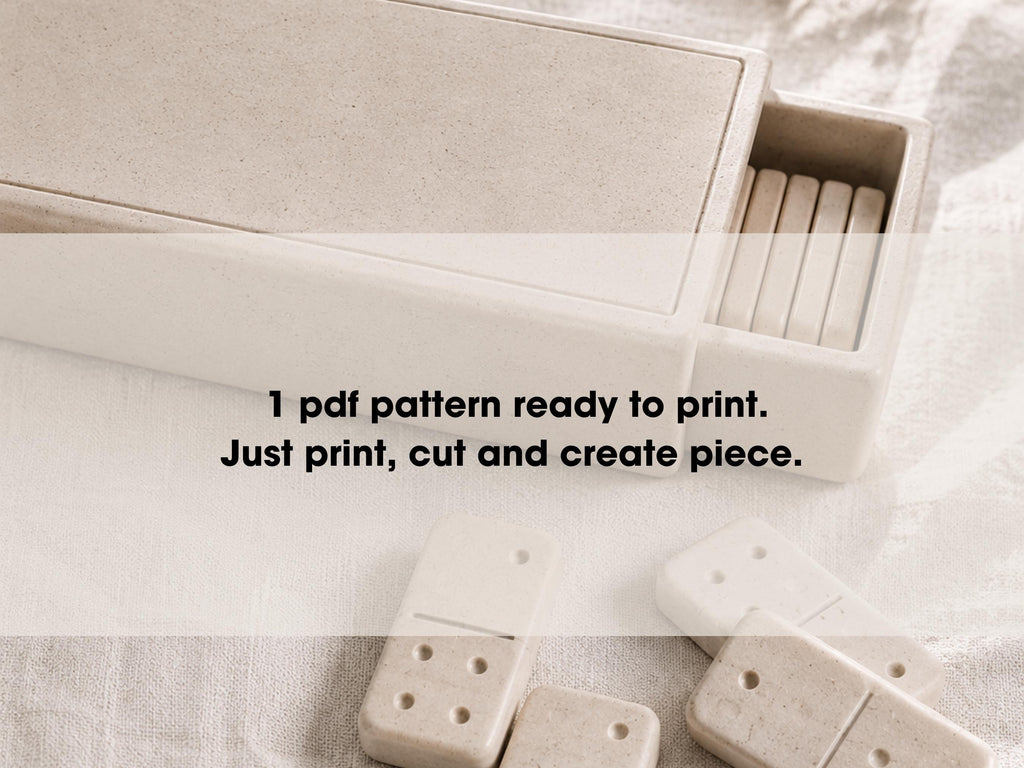 Domino Set Pottery Template: Slab Building PDF ceramic template  (Instant Download)