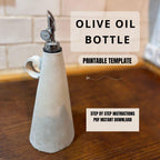 Pottery Olive Oil Bottle Template: Slab Building PDF Pattern