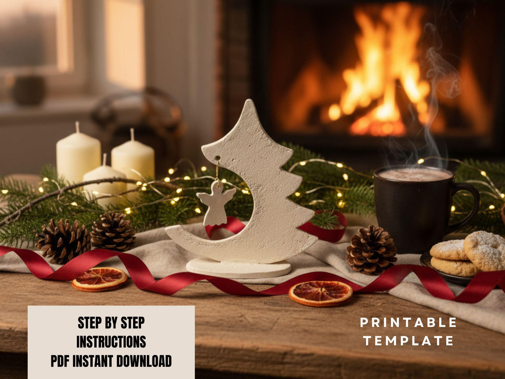 Christmas Ornament Template – Pottery Template PDF | Easy Pottery Project & Festive Decor
