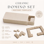 Domino Set Pottery Template: Slab Building PDF ceramic template  (Instant Download)