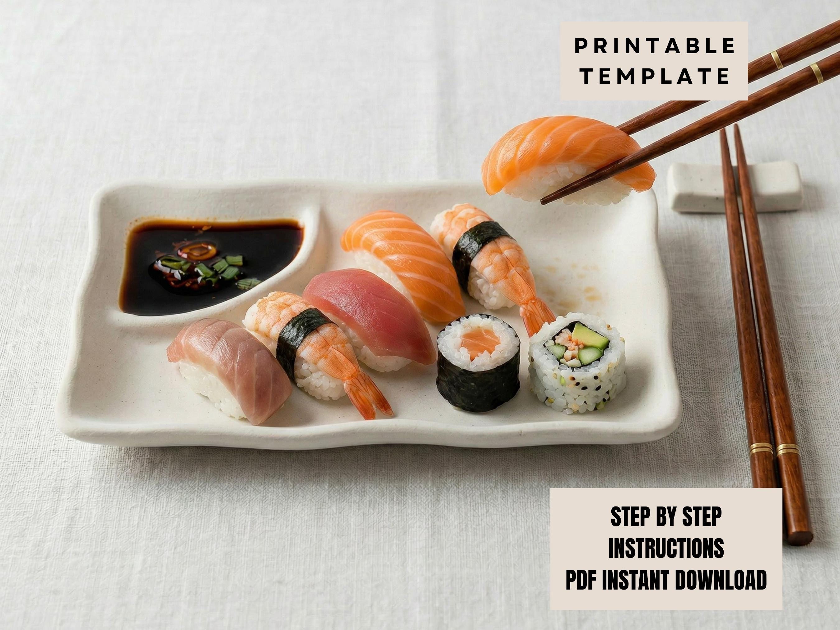 Sushi Plate Template