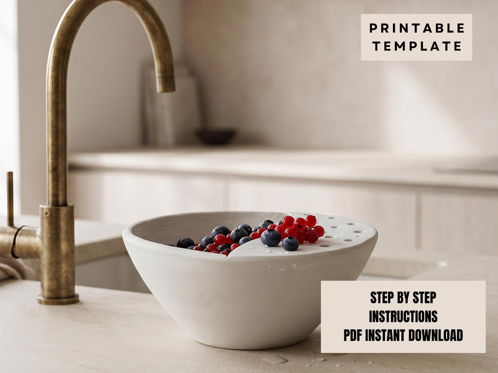 a white bowl filled with red and blue berries, placed on a kitchen counter.