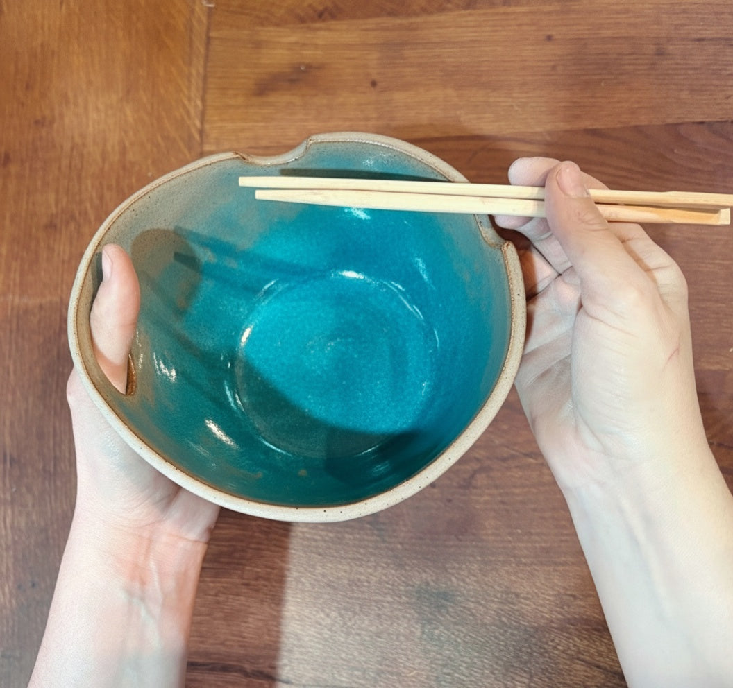 Ramen Bowl Pottery Template with Chopsticks Rest (PDF Pattern)