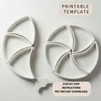 Snack tray Pottery Template: Slab Building Pattern (PDF)