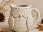 Owl Mug Pottery Slab Template | Cozy Autumn large Coffee Mug (PDF Download)