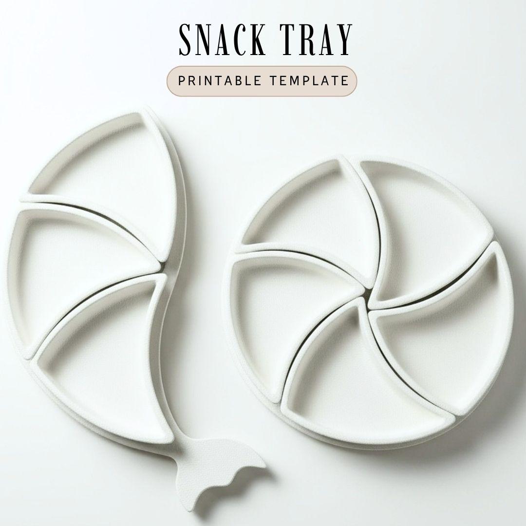Snack tray Pottery Template: Slab Building Pattern (PDF)