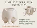 Elephant Mug with tea bag holder Pottery Template