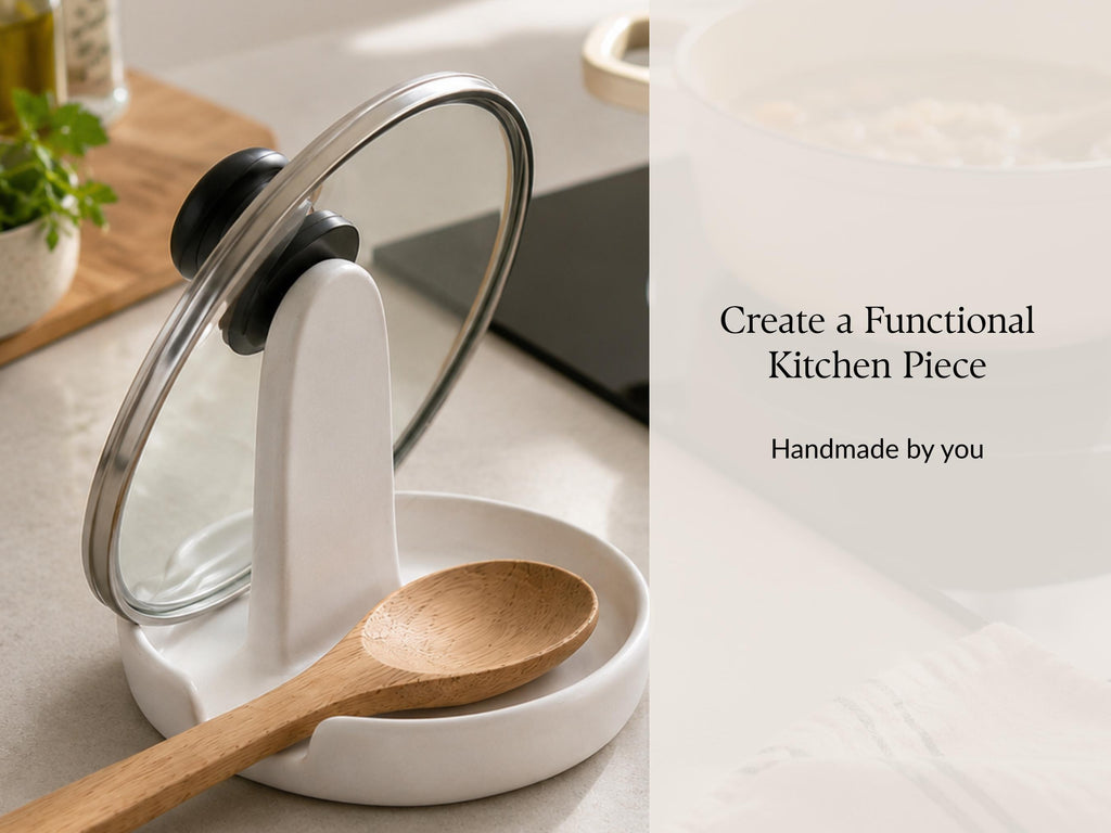 Spoon Rest Lid Holder Pottery Template, Slab Building Clay Pattern (PDF Download)