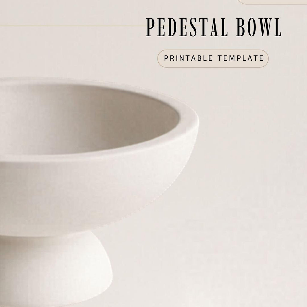 a pedestal bowl, which is a type of bowl with a raised platform or base.