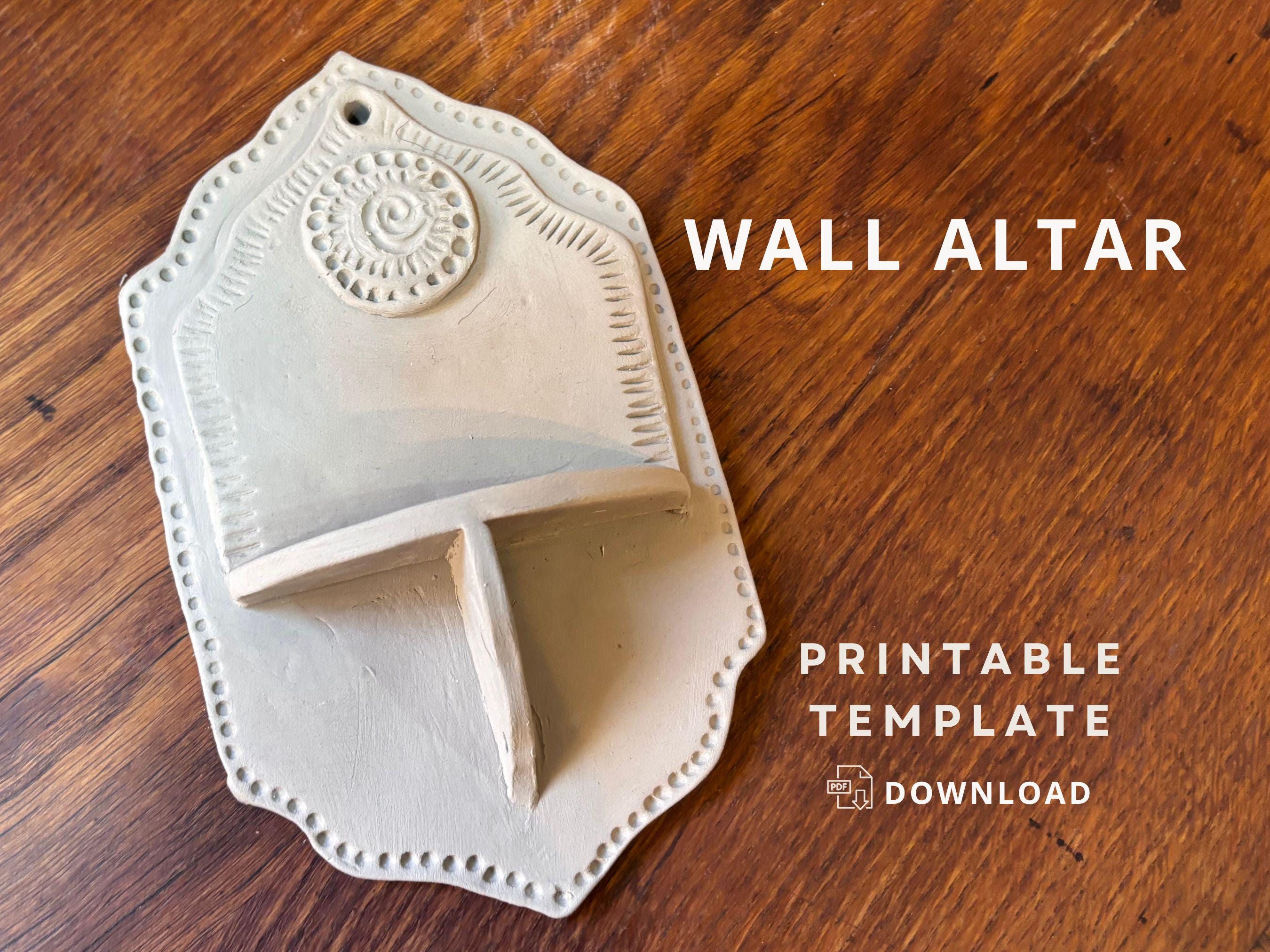 Ceramic Wall Altar Slab Building Template: Pottery Pattern (PDF Pattern)