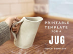 Pottery Jug Slab Building Template: DIY Ceramic Pitcher (PDF Pattern)